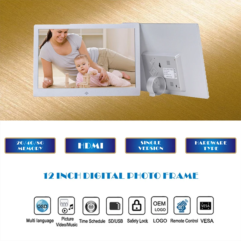 

12 INCH HDMI DIGITAL PHOTO FRAME FOR COMMEMOTATION AND STORAGE