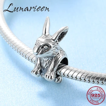 

New 925 Sterling Silver Lovely and lively Rabbit beads Fit Original Pandora Charm Bracelet Jewelry making