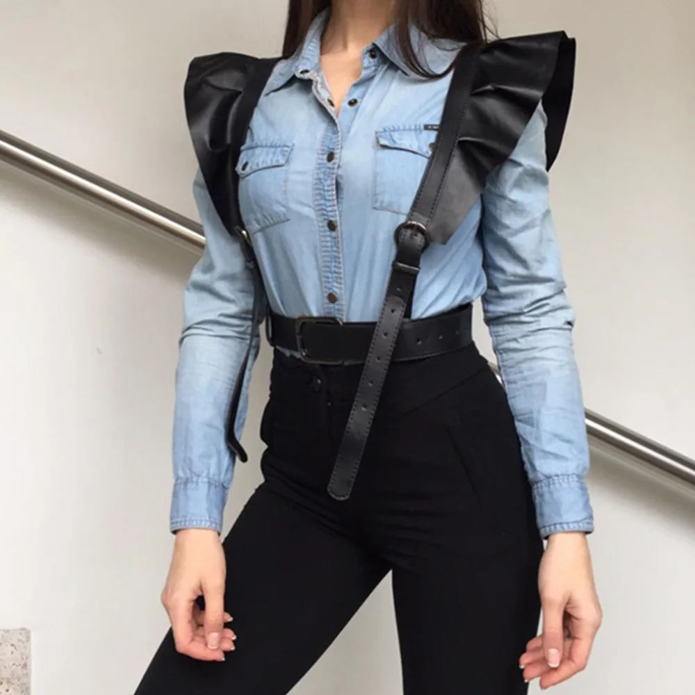 Fashion Women's Harness Body Belts Sexy High Waist Garter Belts Bonding Belts Punk Bandages Adjustable Slings from Waist to leg