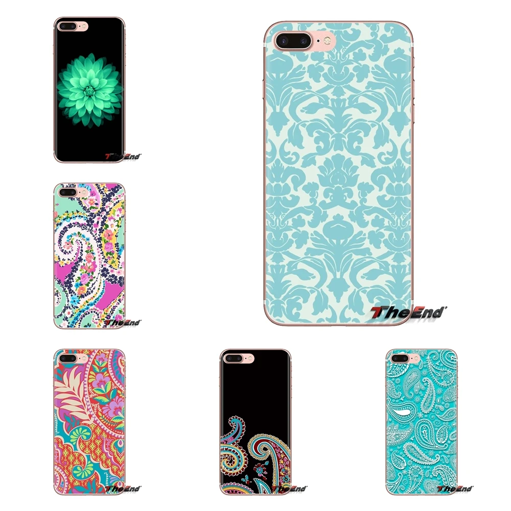 Mint Paisley Desktop Wallpaper Soft TPU Phone Cover For Xiaomi Mi4 Mi5 Mi5S Mi6 Mi A1 A2 5X 6X 8 9 Lite SE Pro Max Mix 2 3 2S |