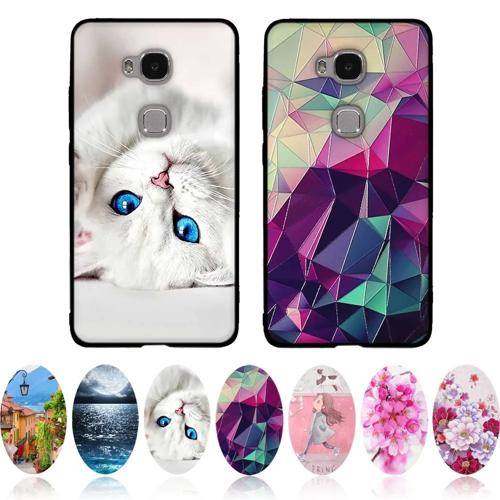 Чехол для Huawei Honor 5X чехол 5 дюйма Мягкие силиконовые ТПУ чехлы Coque Mate 7 Mini 3D Honor5X Mate7
