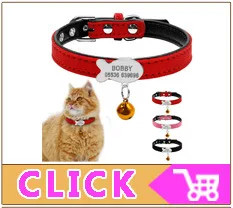 Personalized Cat ID Tag Collar Quick Release Pet Puppy Kitten Collars With Bell Safety Adjustable For Small Dogs Cats Pets Pink