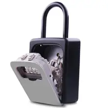 Key Lock Box Wall Mount Key Lock Box 4-Digit Combination Key Storage Lock Box Weatherproof for Outdoor Indoor