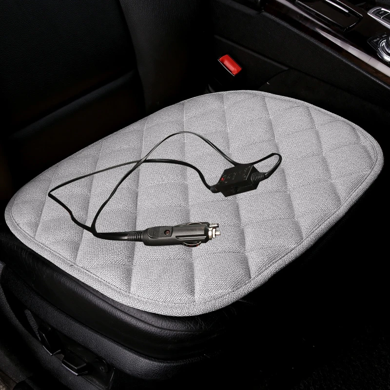 

KKYSYELVA 12V Electric Heated car seat Cushion Winter Car seat Pad Car Heated Seat Covers Universal Conjoined Supplies