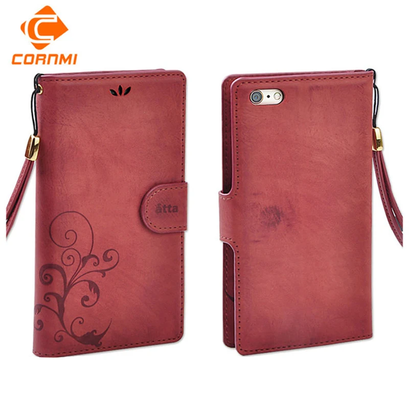 

CORNMI Case For iPhone 6 6S 5 5sCover Leather Luxury Flip Mobile Phone Wallet Case For Apple iPhone 6 S Book Cases Stand 4.7 JTH