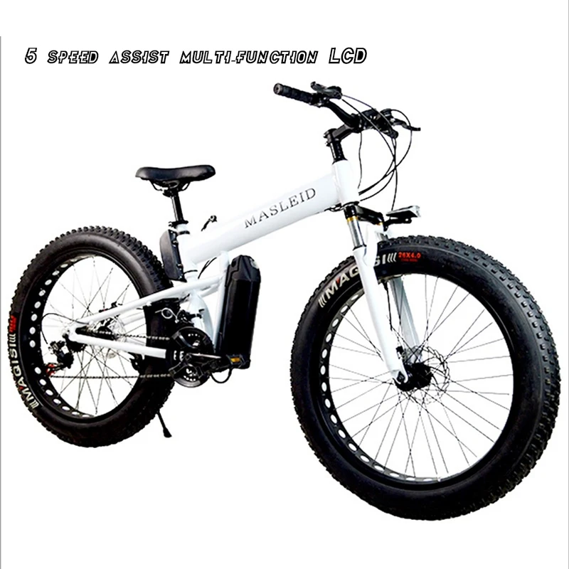 Электрический велосипед 36V 250W литиевая батарея 26x4,0 fat tire Многофункциональный lcd пляжный велосипед