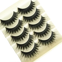 25 пар, хлопковые накладные ресницы, грязный крест, толстые натуральные накладные ресницы для наращивания, Профессиональные Накладные ресницы для макияжа, Длинные Накладные ресницы