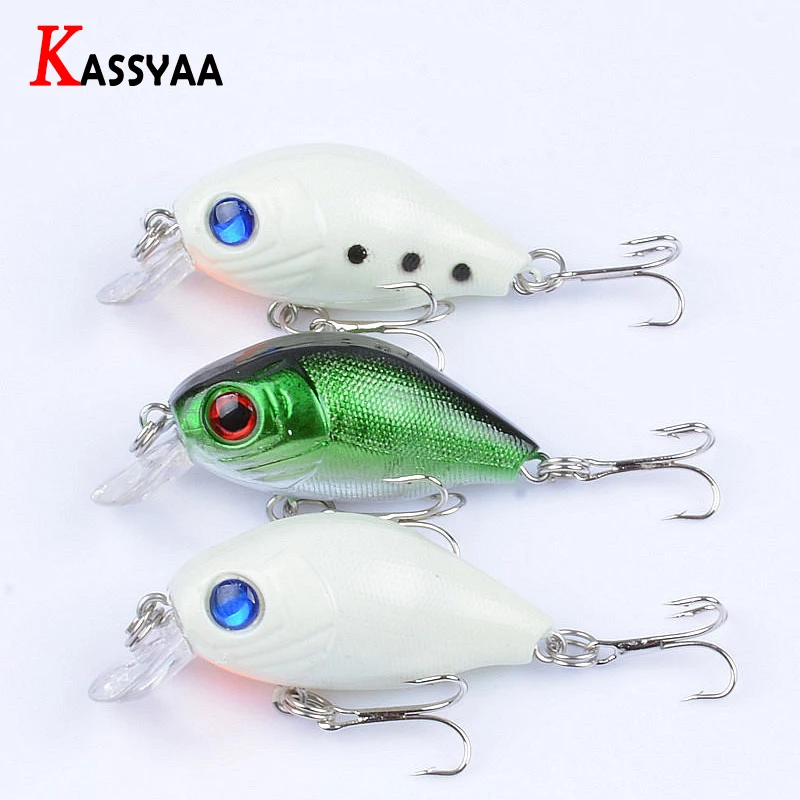 

KASSYAA Floating Luminous Hard Bait Crank Lure 50mm 7g Fishing Cranks Ventricle Wobblers #8 Hook Quality Minnow Jerkbait Leurre