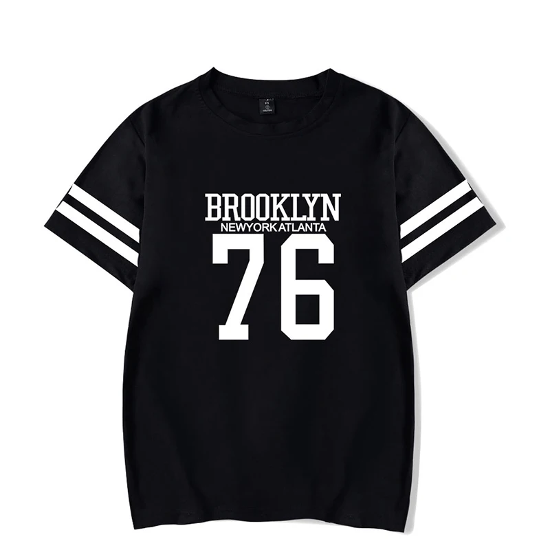 Футболка BROOKLYN 76 с принтом летняя модная футболка в стиле хип хоп для мужчин и