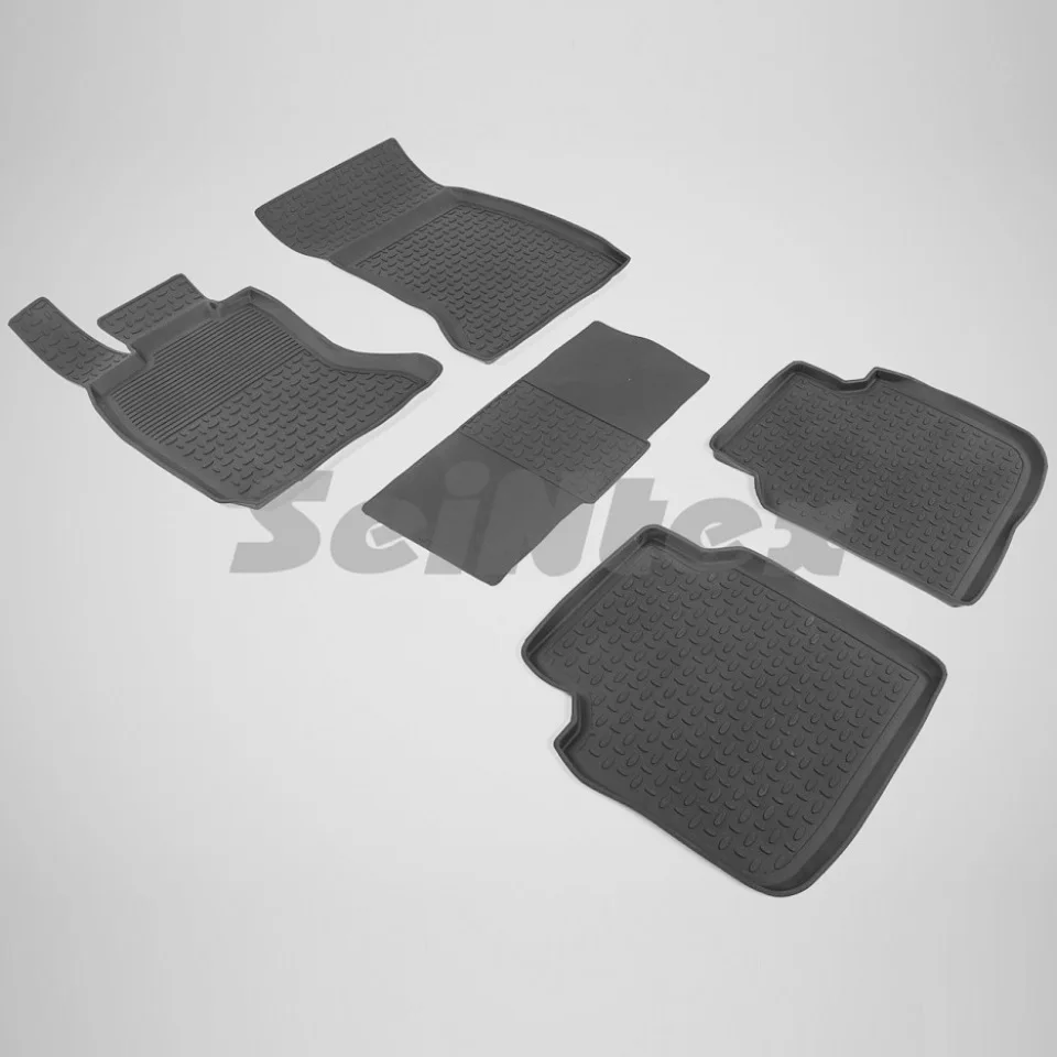 Rubber floor mats for BMW 7 Series F02 2008 2015 Seintex 86638in Floor