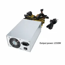 2350W High Efficient Power Supply For Eth Rig Ethereum Coin Mining Miner Dedicated Machine with Low Noise Cooling Fan