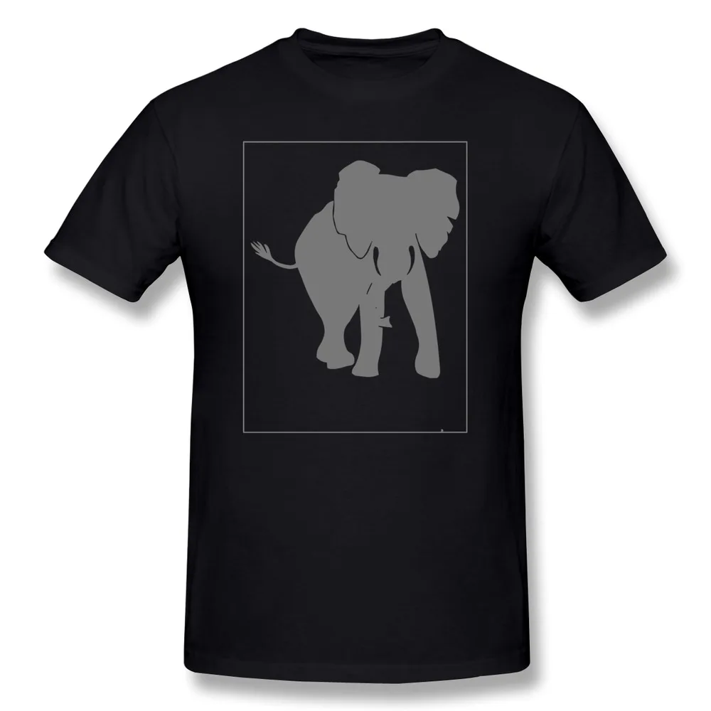Men's T Shirt O-Neck African Elephant Custom Your Own 100% Cotton Man Shirts | Мужская одежда