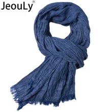 JeouLy, мужской шарф, тартан, кисточка, одноцветные шарфы, зима-осень, модный теплый длинный шарф, простой, деловой, мужской стиль, шарфы, фирменный дизайн
