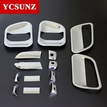 2005-2017 Puerta Cubierta de La Manija Para Toyota Accesorios De Fibra De Carbono Para Toyota Hiace Commuter Cromo Negro 2016 Piezas de Automóviles Ycsunz