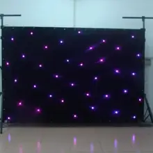 Смешанные Цвет RGB 3x6 М звездный СВЕТОДИОДНЫЙ занавес 108 шт. SMD высокой яркий сценический костюм огнестойкие велюр+ контроллер декоративное фоновое полотно