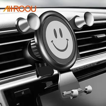 

Holder For Phone In Car Mobile Gravity Air Vent Monut Stand For iPhone X Xiaomi No Magnetic Smartphone Auto Smile Face Support