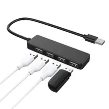 S18-USB2.0 ультра-тонкий мульти-USB 4 порта сплиттер концентратор адаптер док-станция расширитель