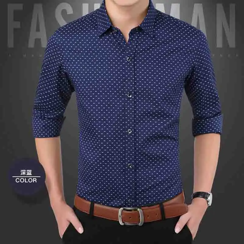 Camisa masculina casual slim fit, de manga