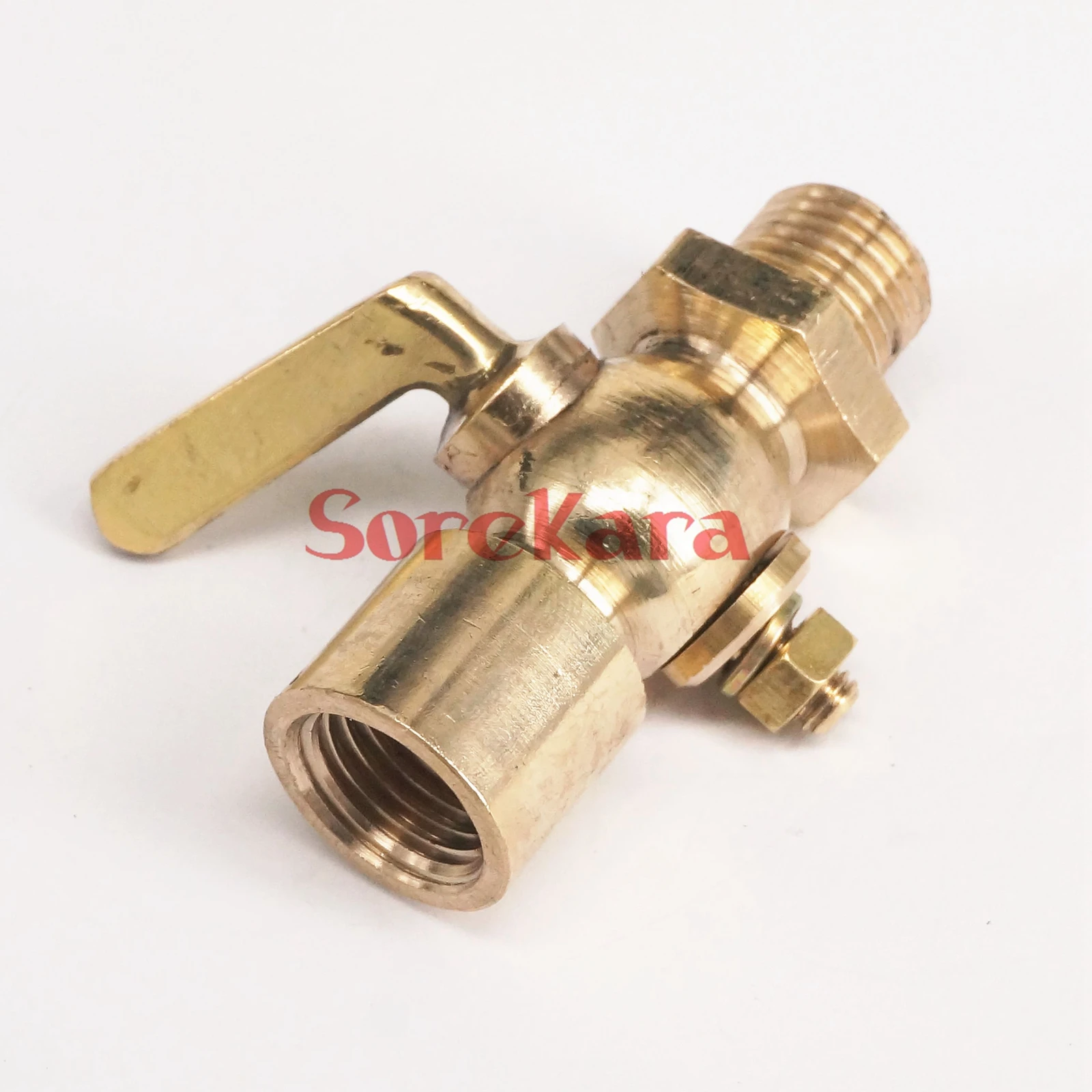 Brass Drain petcock Shut Off Valve 1/4" BSP male to M14x1.5mm Female