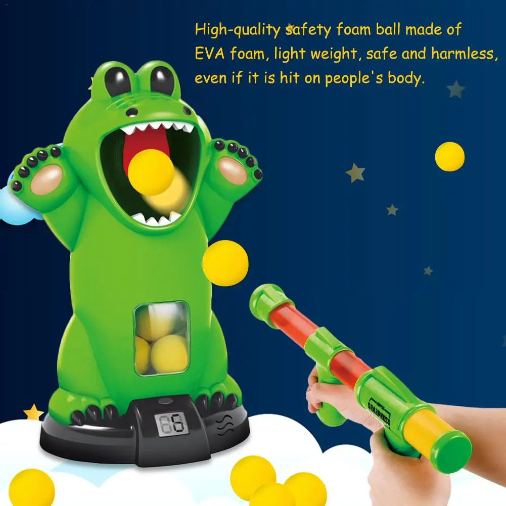 Для детской стрельбы пистолет крокодил стрельбы игрушки с 20шт Air-powered мягкие пули