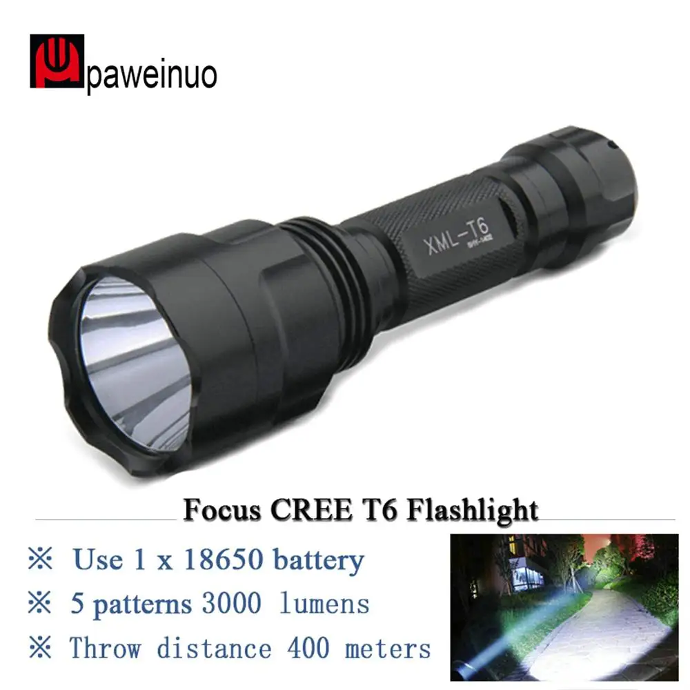 Police tactical flashlight CREE XML T6 portable Led Flashlight Torch