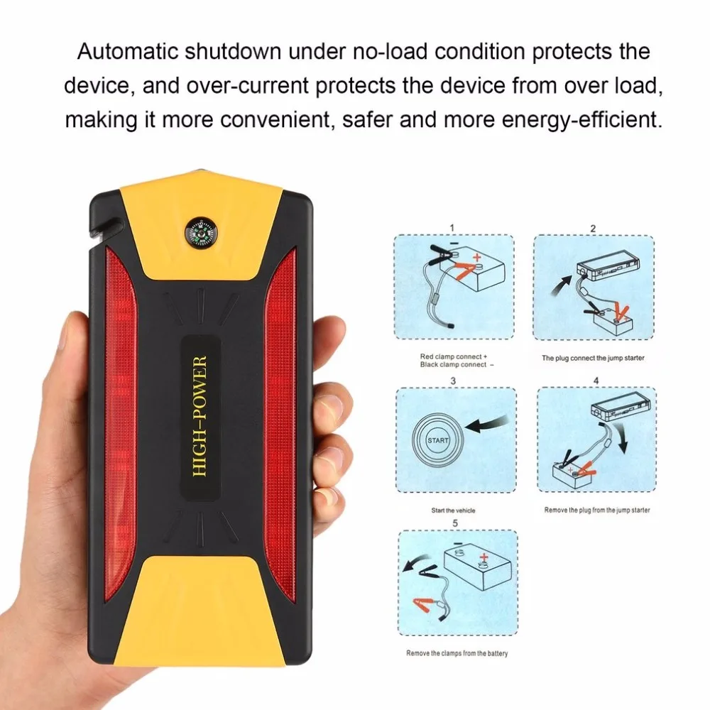 Multifunctional 82800mAh Large Capacity Portable Vehicle Power Car Jump Starter Mini Emergency Booster Power Bank BLY-16