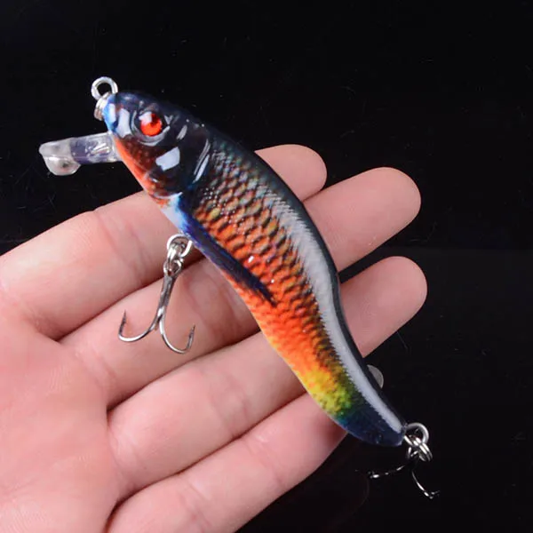 1 шт. Minnow Isca искусственная приманка 9 см 12,5 г для рыбалки, жесткие пластиковые воблеры, воблеры для глубокой воды, кренкбейт, 5 цветов, 3D глаза - Цвет: A