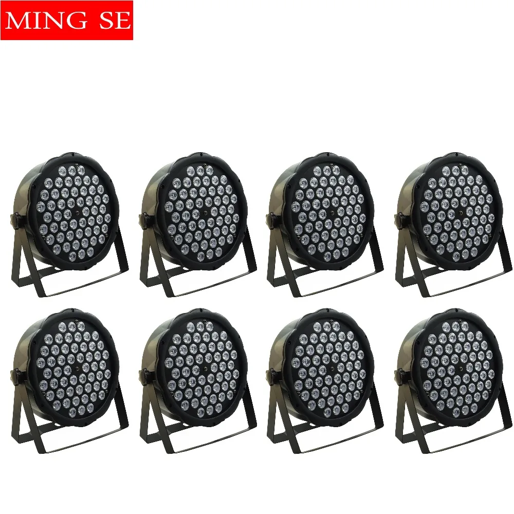 

8units/lots 54X3W RGBW LED Par Light LED PAR DMX512 controller led lights, disco lights DJ equipment