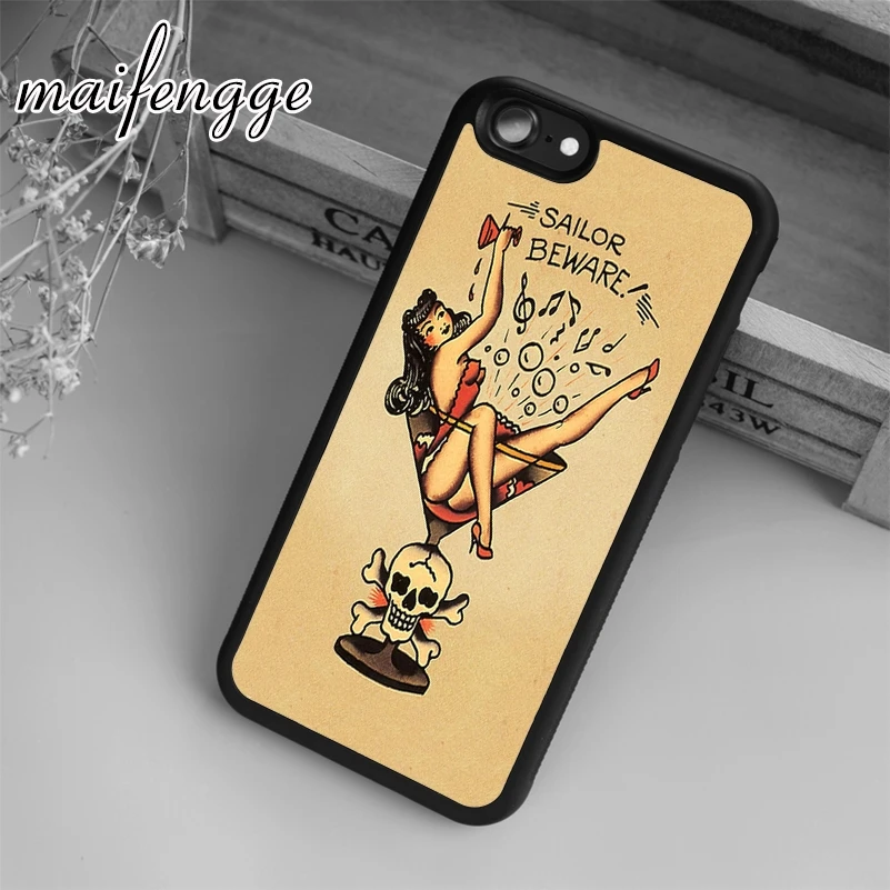 maifengge Sailor Jerry Design 04 Case For iPhone 5 6 6s 7 8 plus X XR XS max 11 12 Pro Samsung Galaxy S7edge S8 S9 S10 | Мобильные