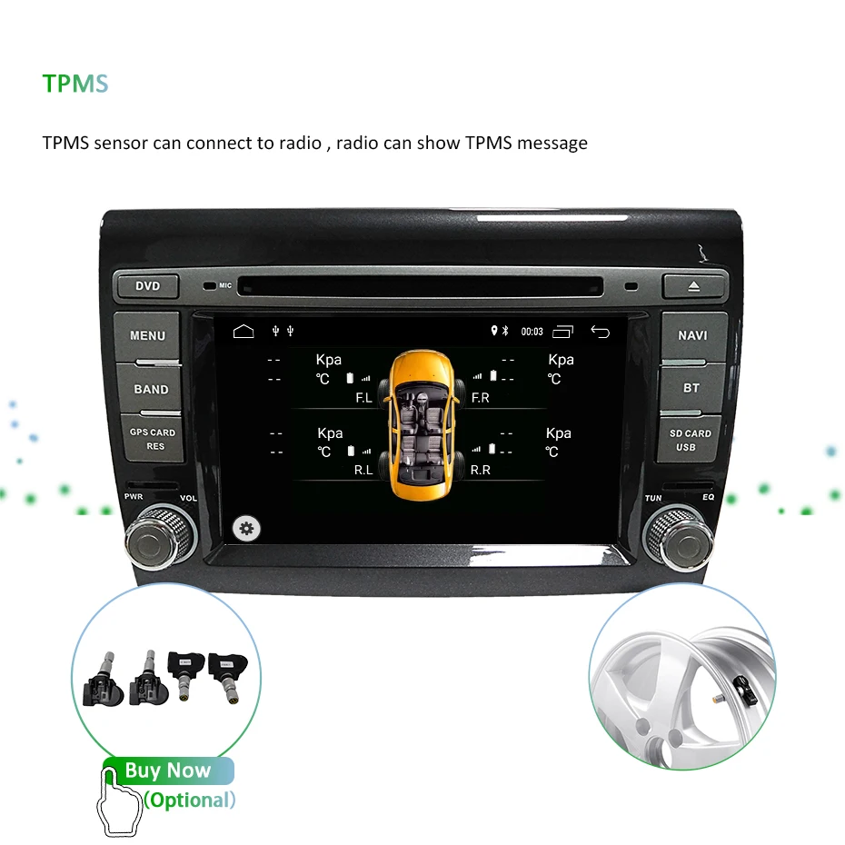 Discount DSP IPS 64G Android 9.0 Auto GPS for Fiat Bravo 2007 2008 2009 2010 2011 2012 DVD PLAYER Multimedia Stereos Navigation Radio 5