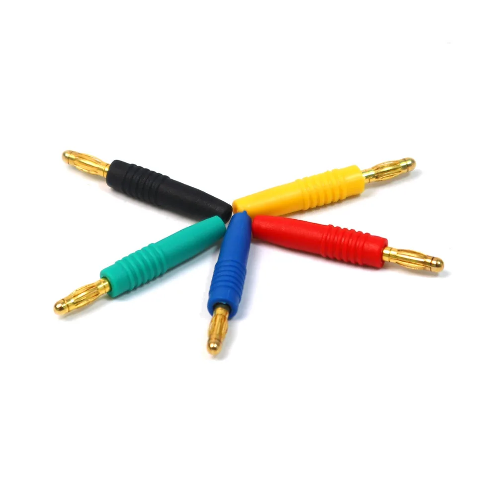 Hot 1Pcs 3mm Gold plated Welding Plug Connector Musical Speaker Cable