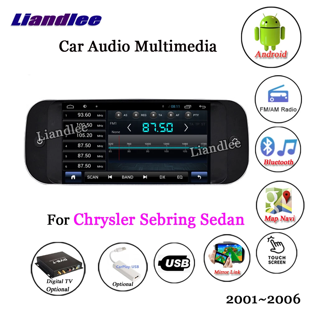 Liandlee автомобильная система Android для Chrysler Sebring Sedan 2001~ 2006 Радио Стерео Carplay Wifi gps Navi BT карта навигация Мультимедиа