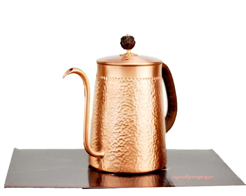 Red copper coffee pot swan neck drip pot long mouth 700mlfor single coffee