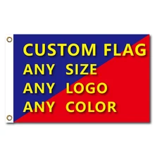 Graphic Custom Printed Flag Polyester Shaft Cover Brass Grommets Free Design Outdoor Advertising Banner Decoration Party Sport
