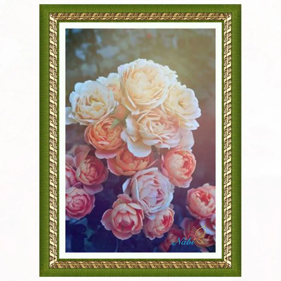 

Square diamond mosaic painting diamond embroidery cross stitch Fower peonies - 3d diy beaded picture icons set 534HH