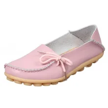 Женские кожаные туфли с натуральным лицевым покрытием мягкие Лоферы без застежек для отдыха на Туфли без каблуков Женская повседневная обувь удобные водонепроницаемые Мокасины Обувь sapato feminino S