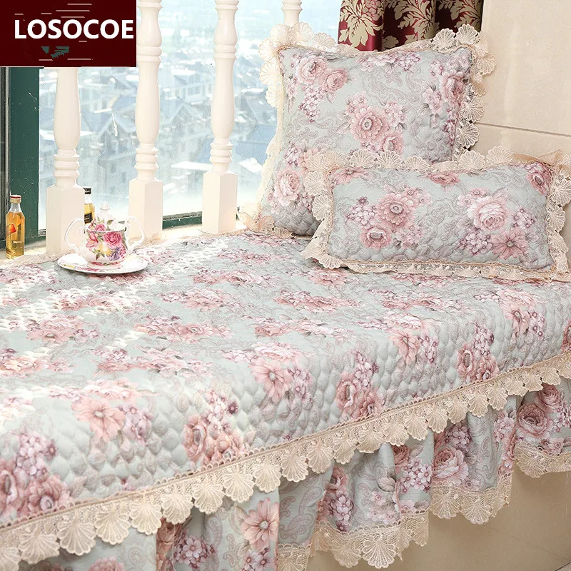 

Luxury cotton linen Wave window mat Tatami cushion bay window cushion sponge cushion set backrest cushion Lumbar pillow
