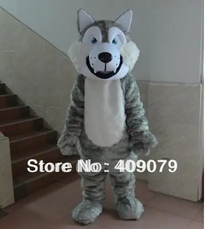 deluxe quality grey furry adult wolf