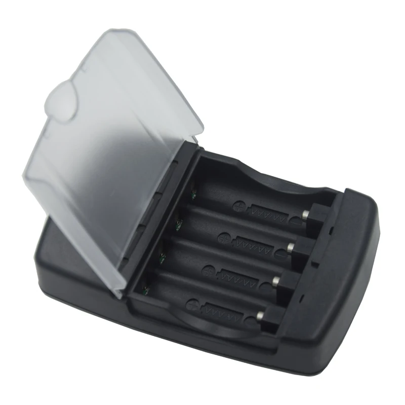 Battery Charger Fast Charger Battery Charger Adapter 4 slots Smart USB Battery Charger for Rechargeable Battery AA AAA AAAA 1.5V Alkaline 14500 10440 16340 10440 3.2V LiFePo4