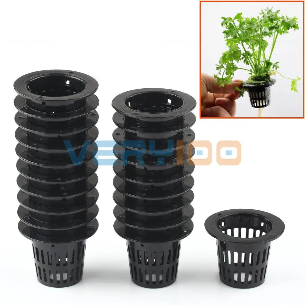 Lots Mesh Pot Net Cup Basket Hydroponic Aeroponic Plant Grow Clone Kit Hanging