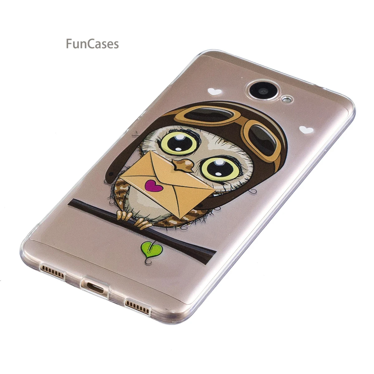 Elephant Phone Case sFor Aksesuar Huawei Y7 Soft TPU Back Cover Telefoan Geometric Phone Accessory For Huawei Ascend Y7 Prime