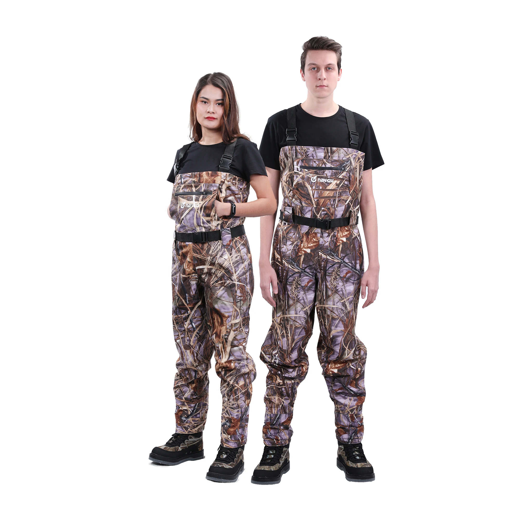 Neygu Quick drain Breathable Waders with 4mm Neoprene Socks, Waterproof