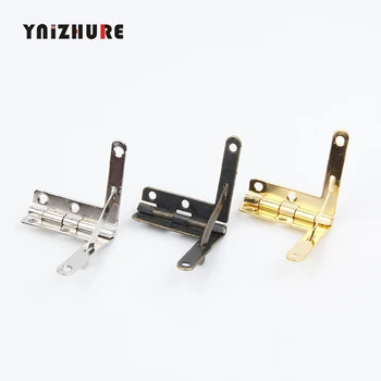 3033mm 4Pcs Antique Triangle Lid Support Hinges Stay For Box Display Furniture Cabinet Door Kitchen Cupboard Hinges With Screw