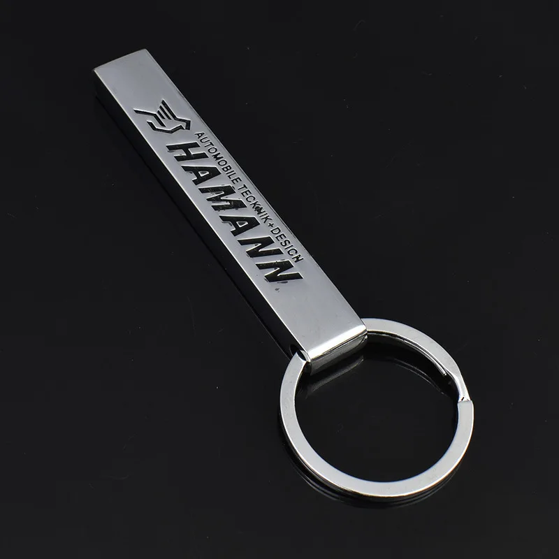 

Car Emblem Keychain Keyring Logo Fashion Titanium Double Symbol Sign Badge Logotipo Quality Metal Alloy Nice Gift(HAMANN)