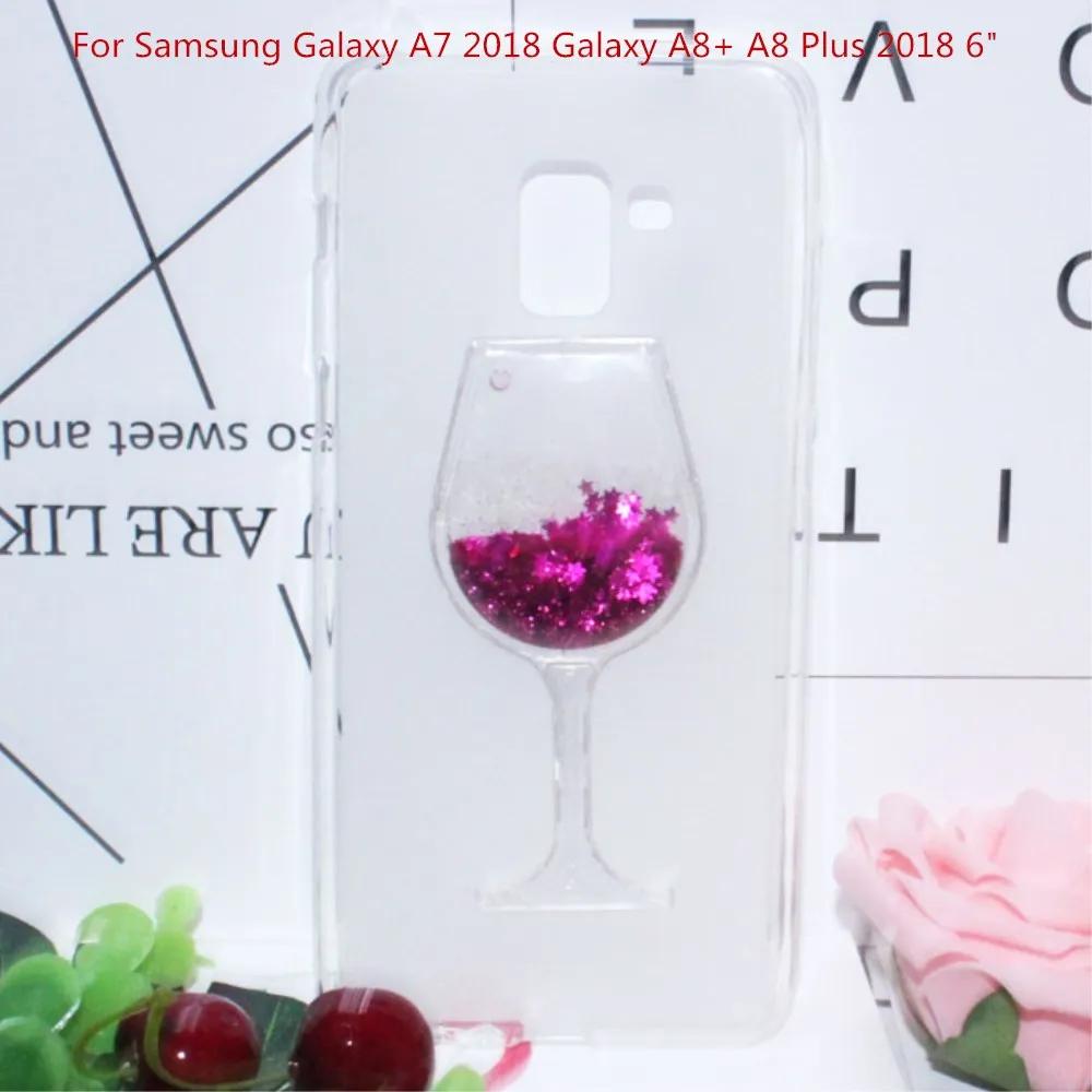 Мягкий силиконовый чехол для samsung Galaxy A7 2018/A8 Plus 2018 6 &quotзыбучие пески Стразы узор