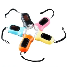 Mini Portable Hand Crank Dynamo 3 LED Solar Powered Flashlight Camping Torch free shipping traditional hand crank dynamo solar powered rechargeable led camping emergency flashlight torch night cycling self defense