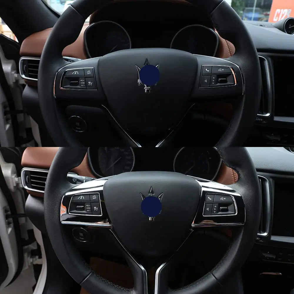 Для Maserati Levante для Ghibli для Quattroporte Стайлинг ABS Автомобильный руль Кнопка рамка Крышка отделка наклейка аксессуары