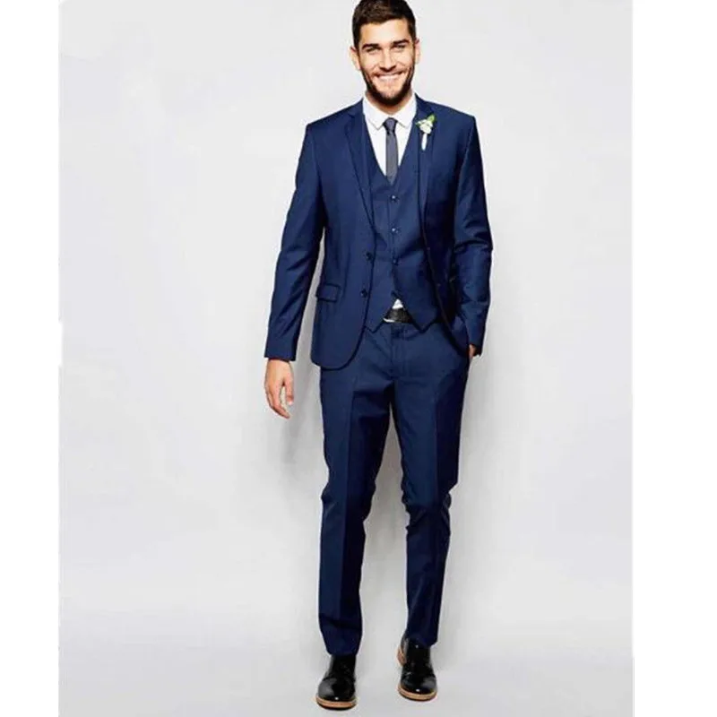 24.1   Wedding suit Men Wedding Suits 3 Piece Groom Wear Formal Party Dinner Suits Blazers Two (jacket + pants + vest)