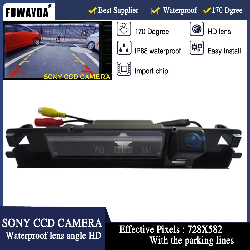 Камера заднего вида FUWAYDA для SONY CCD камера HD с парковочными линиями Toyota Yaris 2006 2012