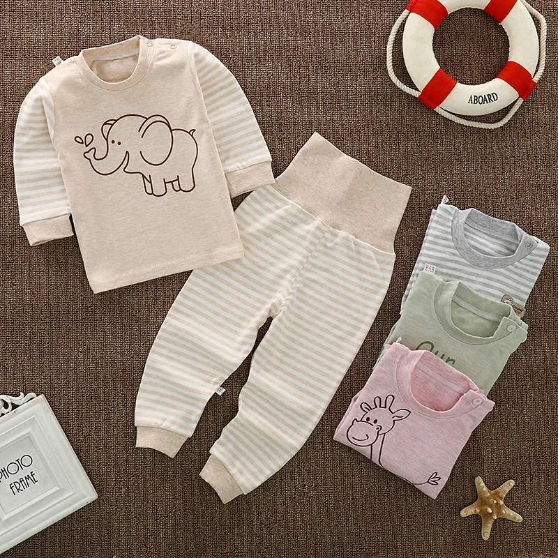 Комплект пижам для новорожденных; детская одежда для маленьких девочек; нижнее белье; пижамные комплекты для маленьких мальчиков; зимняя одежда с героями мультфильмов; одежда для сна; пальто и брюки